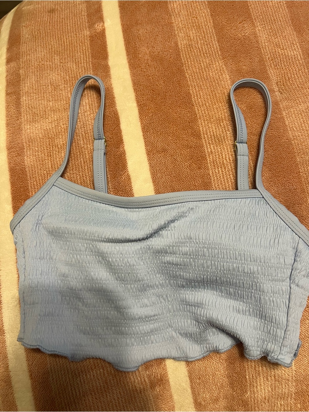 Light blue ribbed swimsuit top from Target- size S